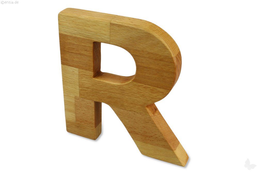 Holz-Buchstabe R | Nachhaltiges aus sozialen Manufakturen
