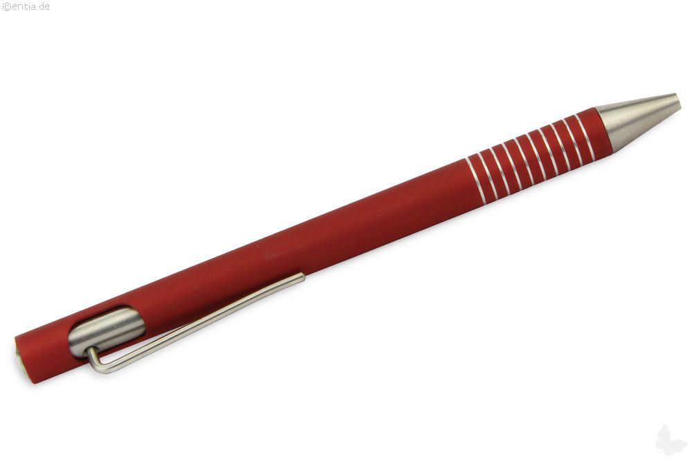 Kugelschreiber  Edelstahl-Aluminium rot 