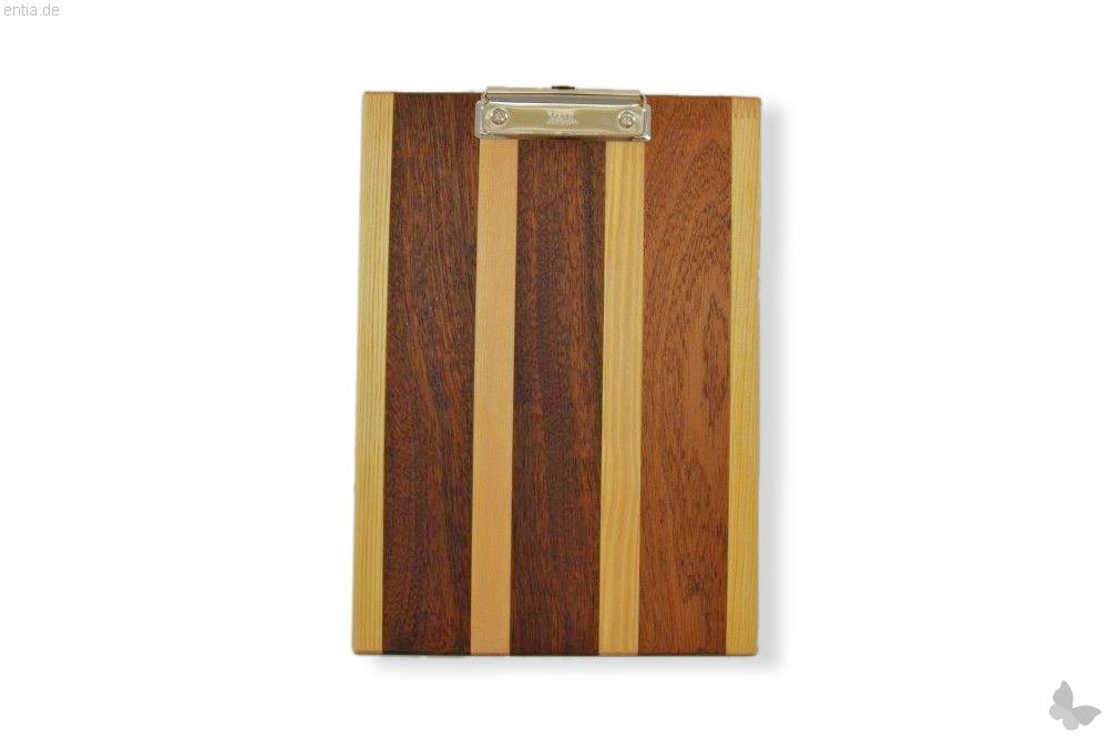Klemmbrett aus stilvollem Holz, A4, dunkel gestreift 