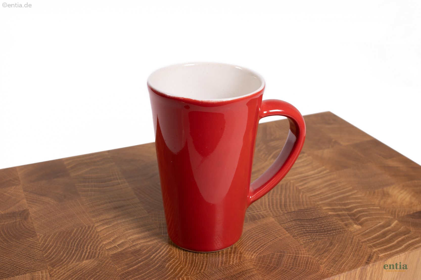 Steinzeug-Tasse, rot 