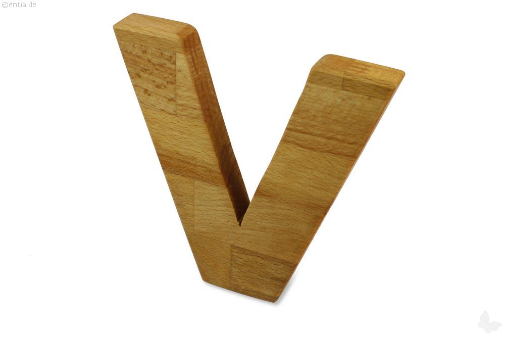 Holz-Buchstabe V 