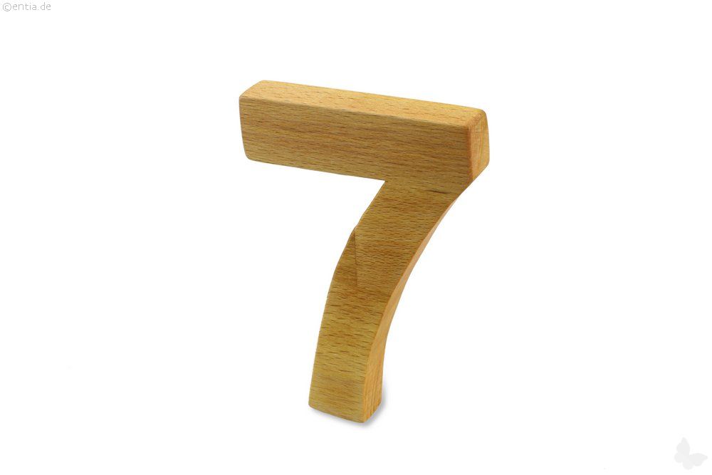 Holz-Ziffer Sieben 