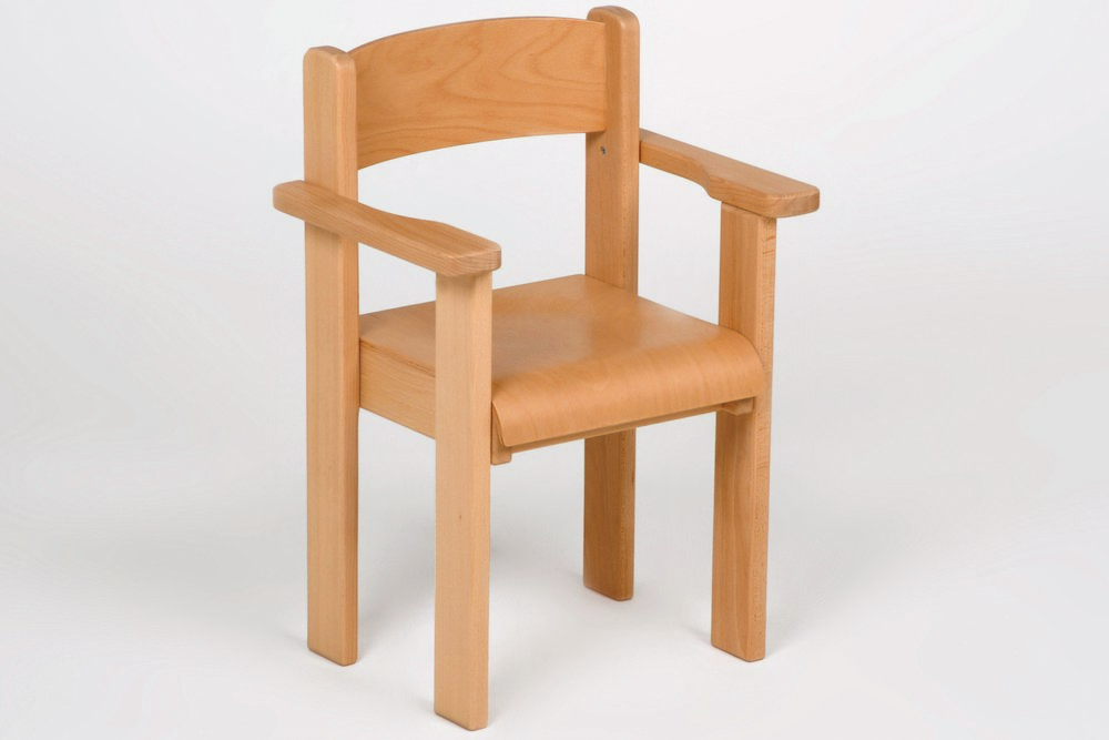 Kindermöbel Stuhl Mini mit Armlehnen, Buche 