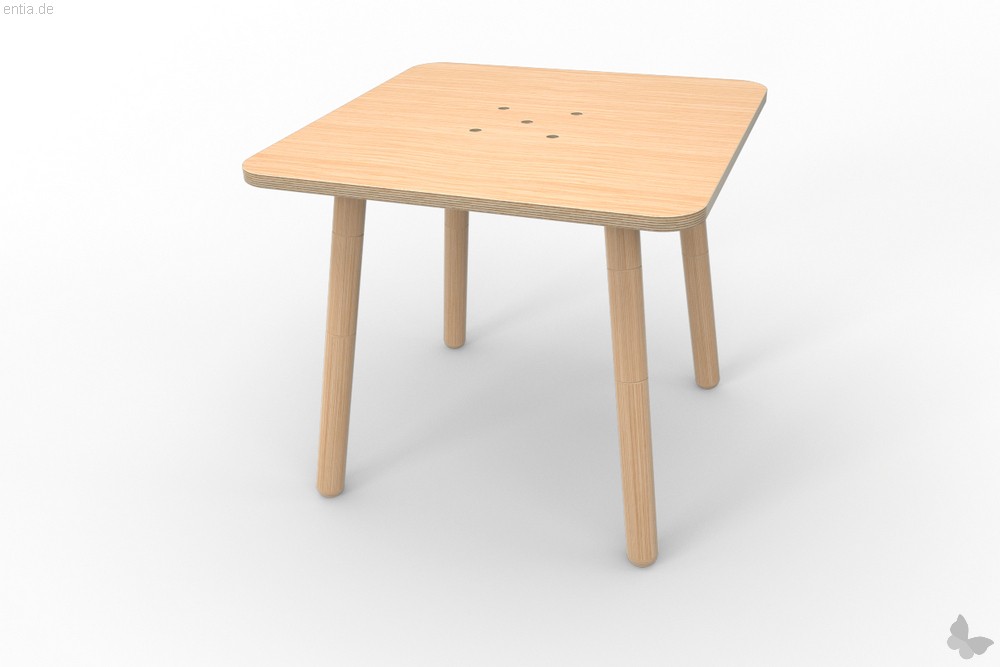 "growing table" Tisch 80x80cm - Buche 