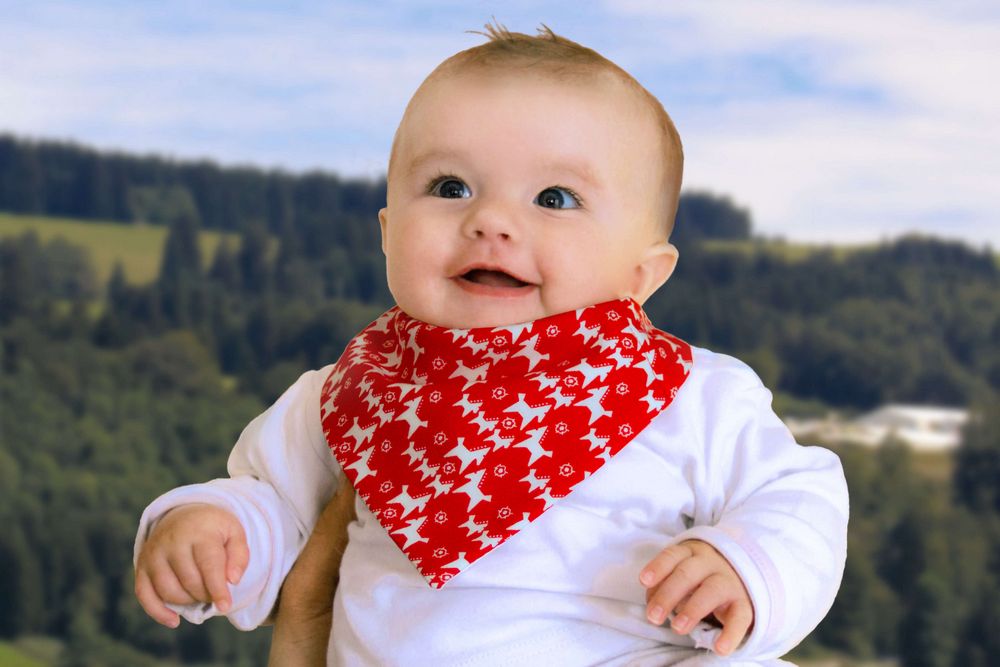 Baby Kleinkind Halstuch Spucktuch gewebte Baumwolle mit Klettverschluss nimar 